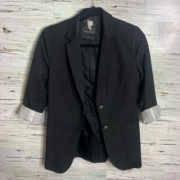 Aritzia Talula Classic Exeter Boyfriend Blazer in Black Size 4 - Picture 1 of 8